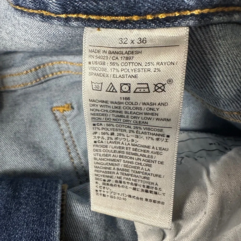 Banana Republic Travel Jean Mens 32x34 Straight Fit Medium Wash Blue Denim